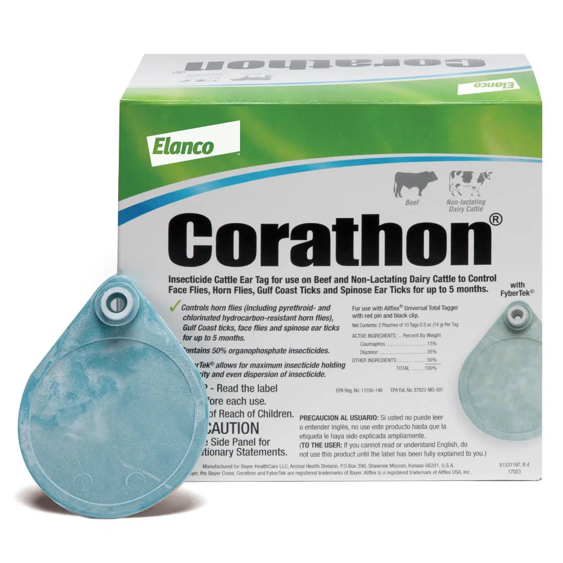 Corathon Cattle Insecticide Ear Tags, 20 ct - Pet's Shop