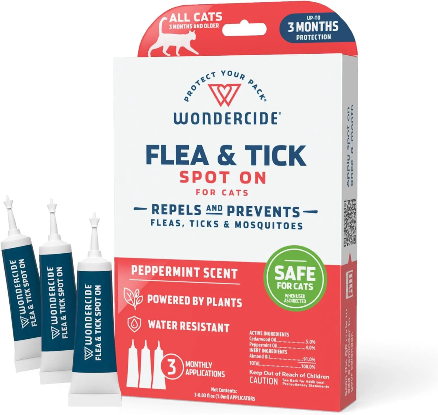 Wondercide Flea & Tick Spot On for Cats, Peppermint - Pet's Shop