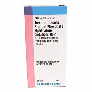 Rx Dexamethasone Sodium Phosphate Ophthalmic Solution 0.1% for Dogs & Cats, 5 mL - Pet's Shop