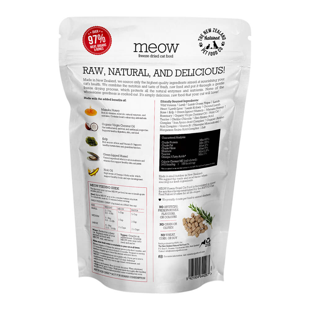 Meow Wild Venison Freeze Dried Food - Pet's Shop