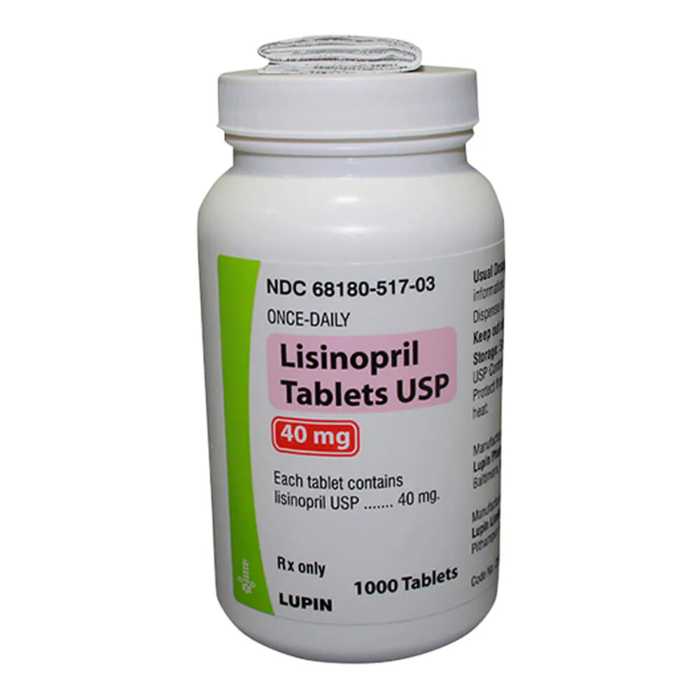 Rx Lisinopril Tablets, 40mg, 100 ct - Pet's Shop