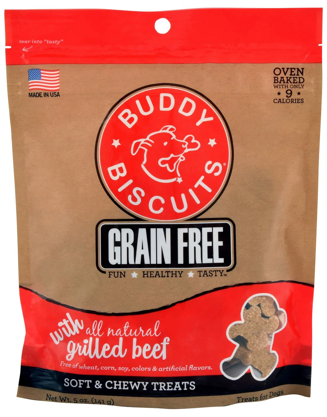 Grain Free Buddy Biscuits, Soft and Chewy Treats, 5 oz - Pet's Shop