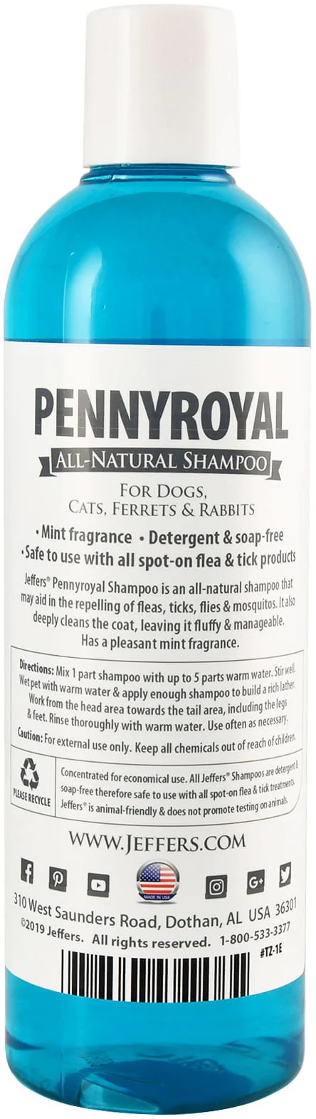 Pennyroyal Natural Shampoo for Dogs and Cats - Pet's Shop