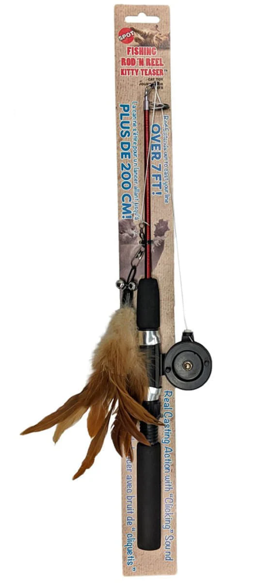 Fishing Rod 'N Reel Kitty Teaser Cat Toy - Pet's Shop