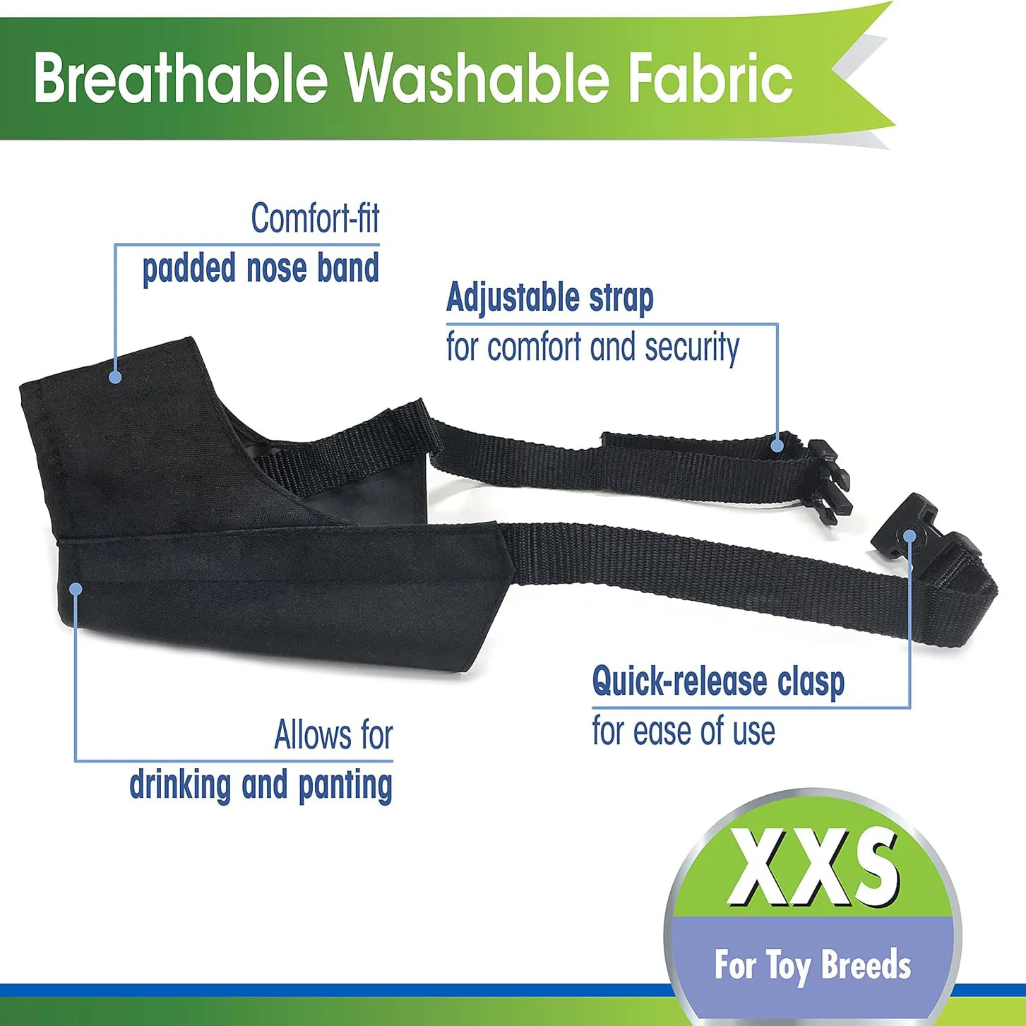 Quick-Fit Dog Muzzle by Four Paws - Pet's Shop