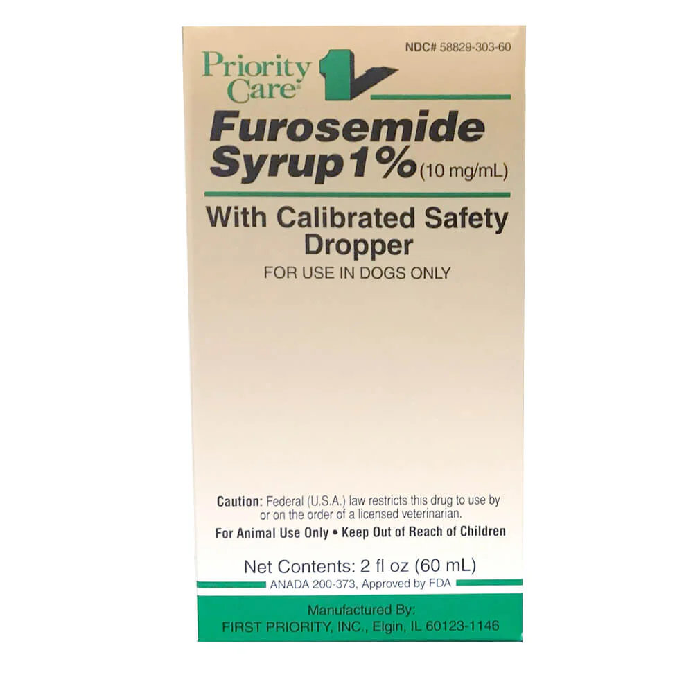 Rx Furosemide Syrup for Dogs & Cats, 10 mg x 60 ml bottle - Pet's Shop