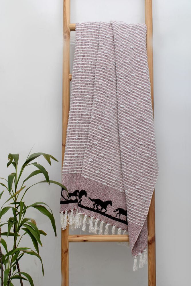 Horses Cotton Throw - Pet's Shop