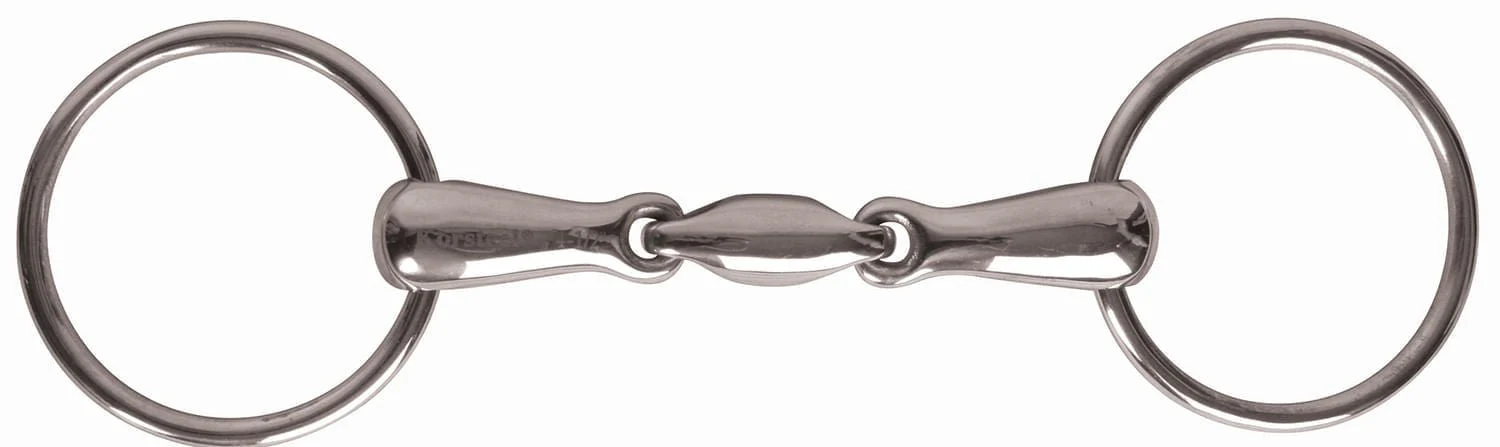 JP Korsteel Stainless Steel Oval Link Loose Ring Snaffle Bit - Pet's Shop