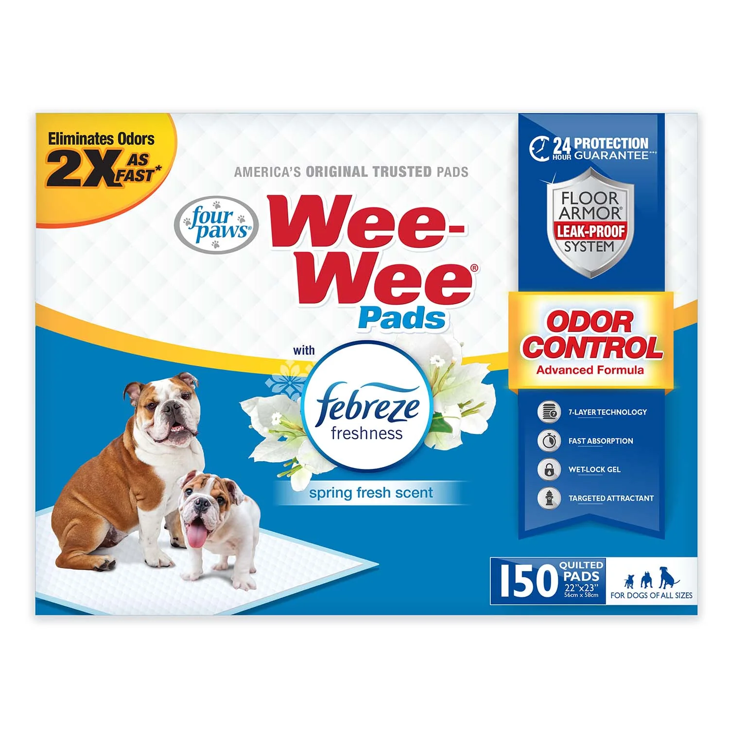 Wee-Wee Odor Control Dog Training Pads with Febreze Freshness - Pet's Shop