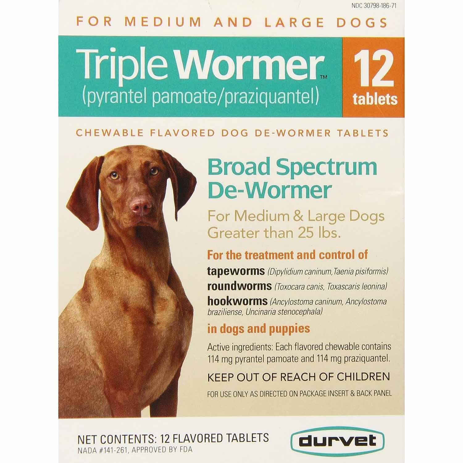 Triple Wormer for Dogs, 12 ct - Pet's Shop