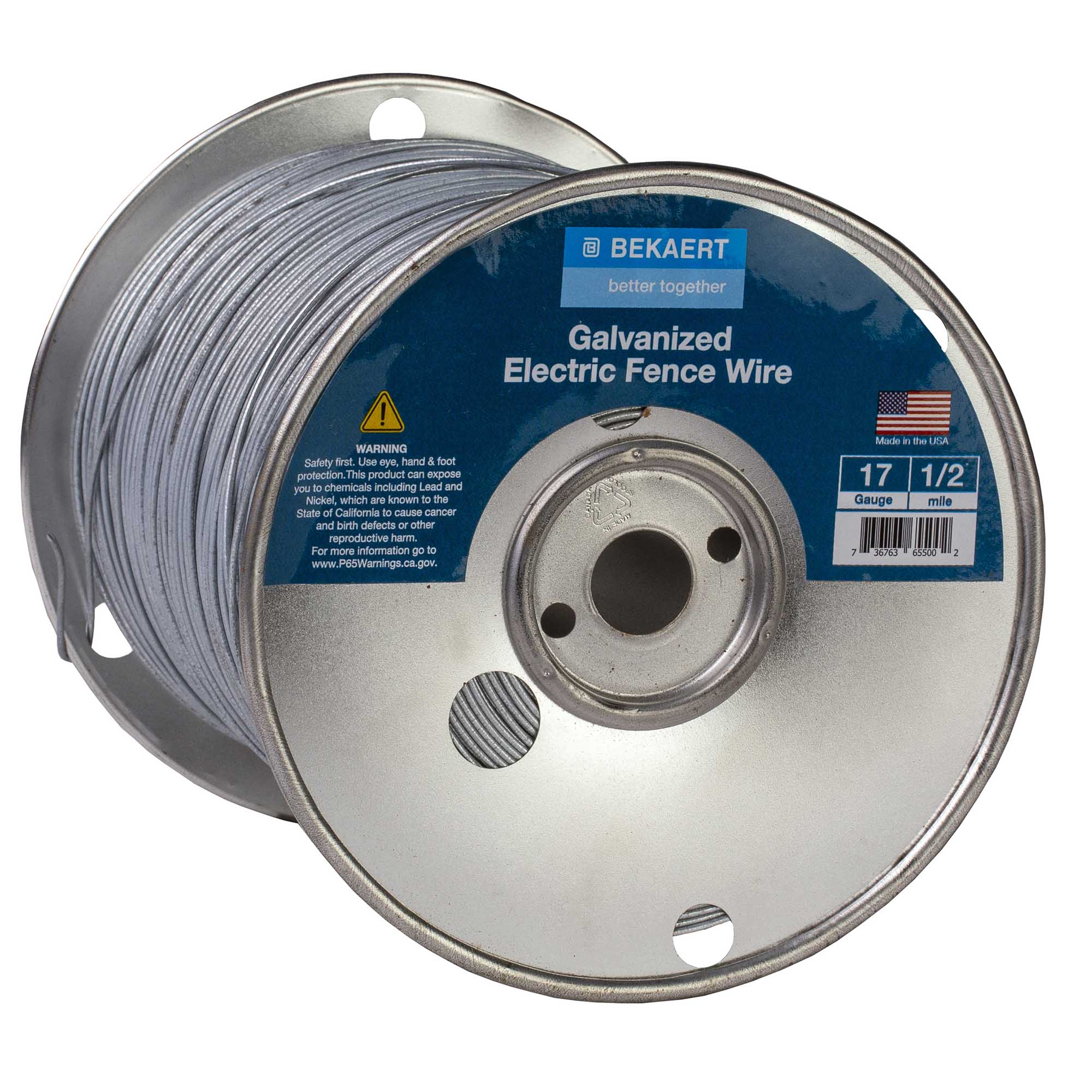 Bekaert 17 gauge Galvanized Electric Fence Wire, 2640 Feet - Pet's Shop