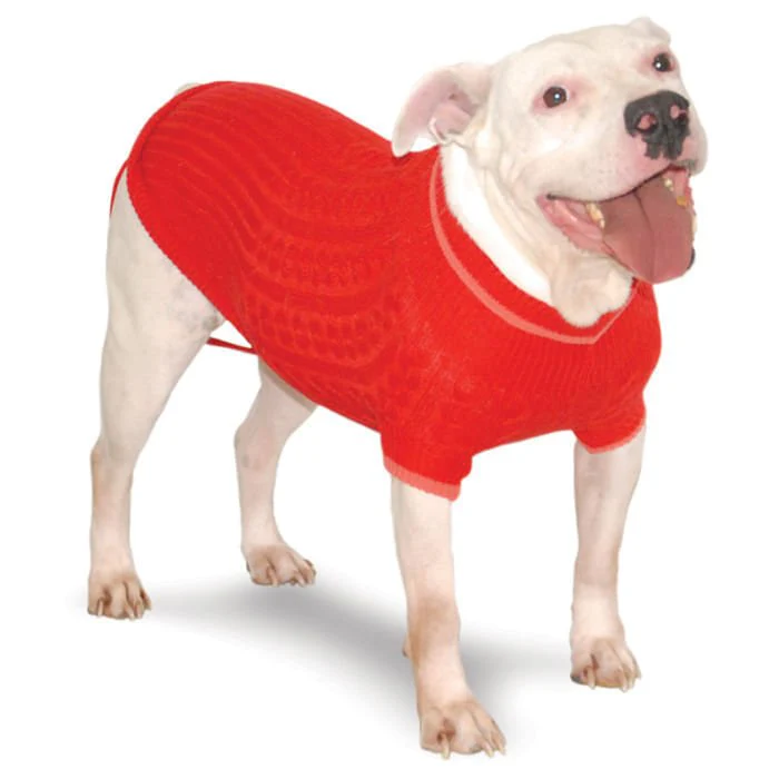 Classic Cable Big Dog Sweater, Large - Pet's Shop