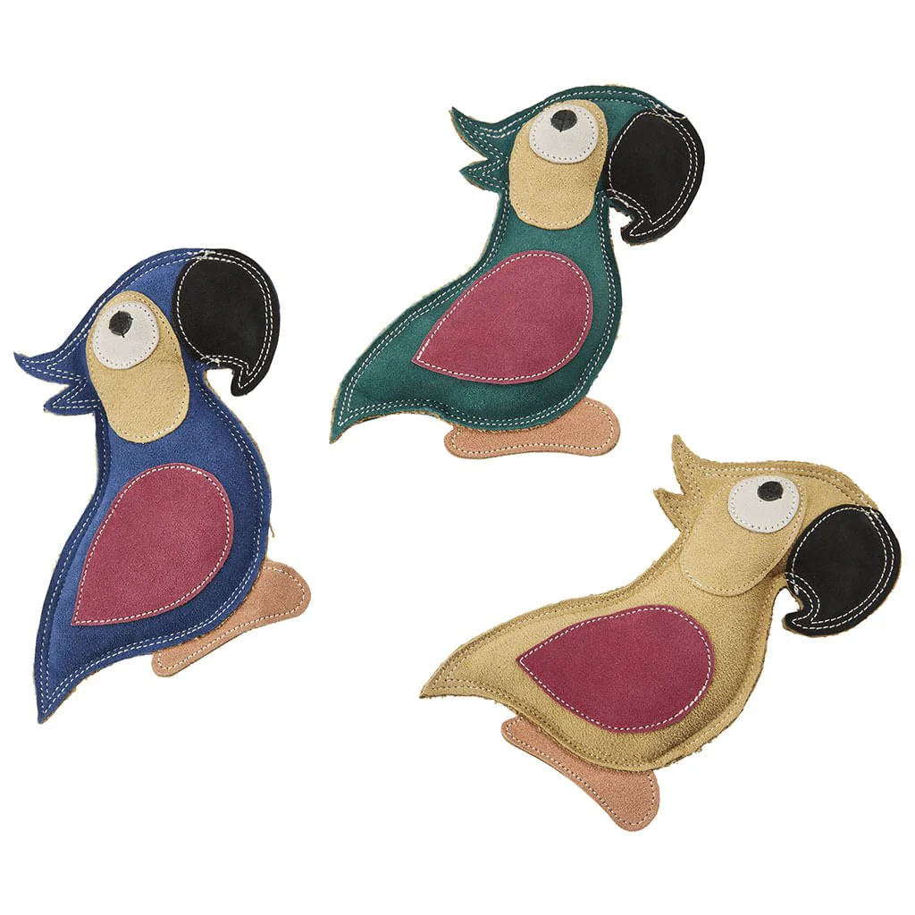 Dura-Fuse Leather Parrot, Assorted Colors, 8