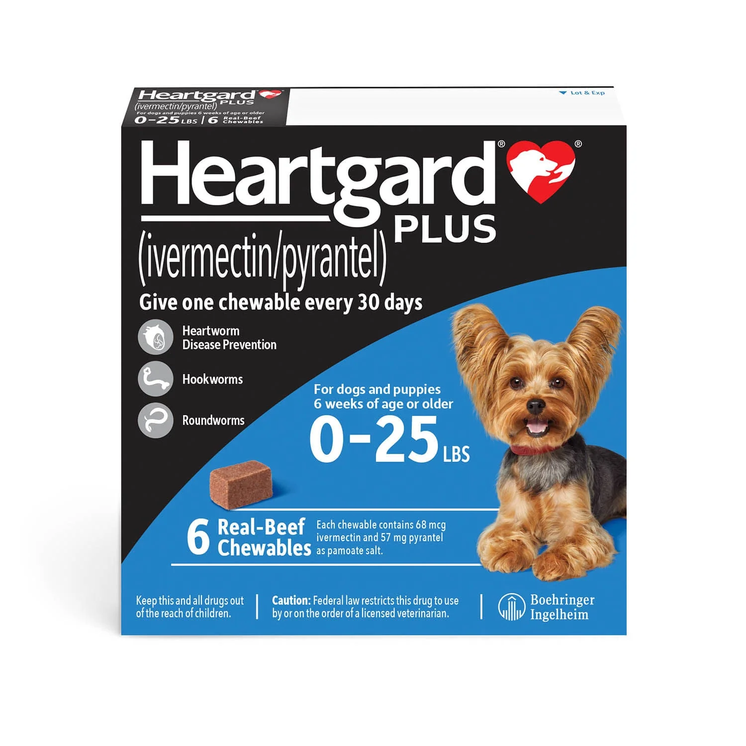 Rx Heartgard Plus for Dogs, 6 Chews - Pet's Shop