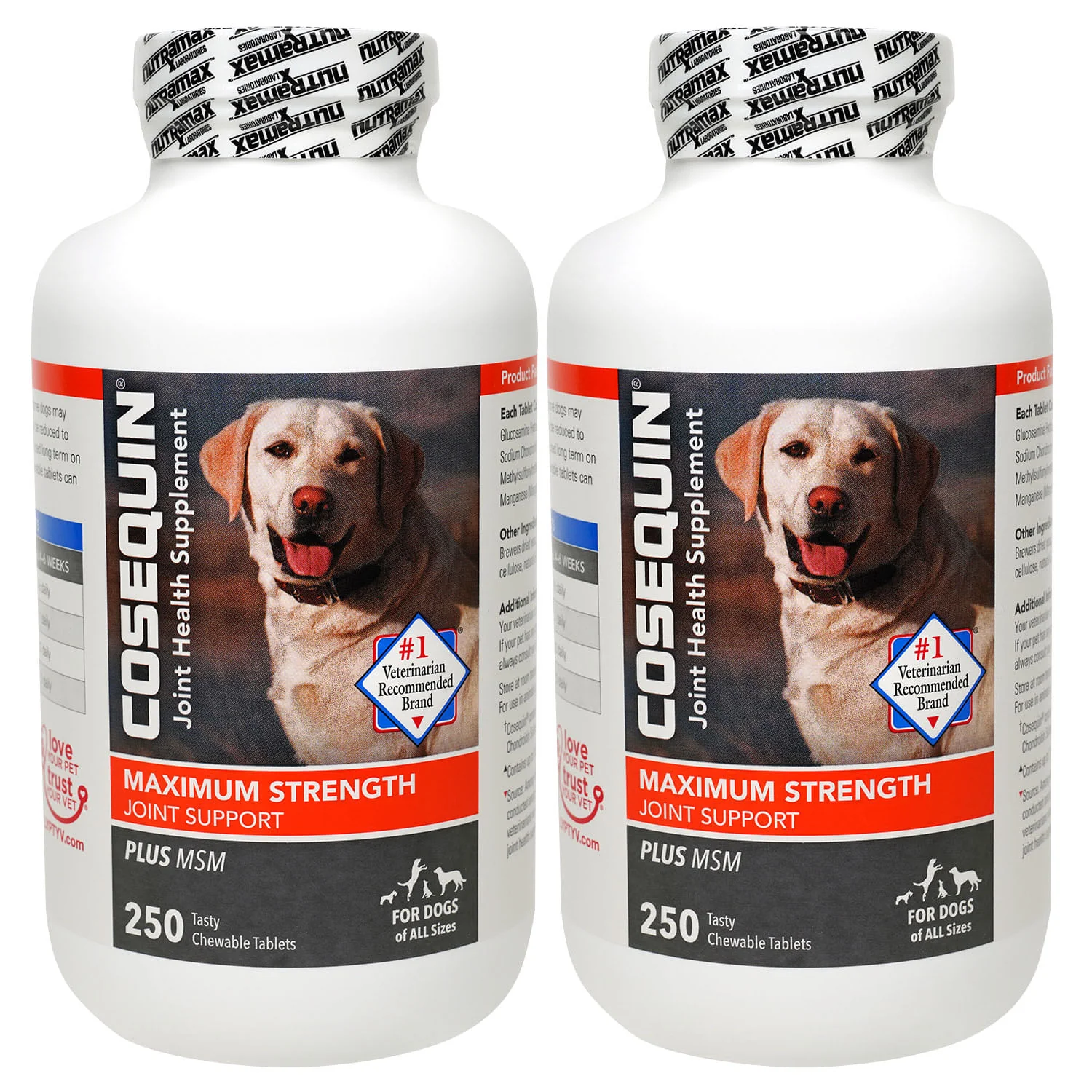 Nutramax Cosequin Maximum Strength Joint Health Plus MSM Supplement for Dogs, Chewable Tablets - Pet's Shop