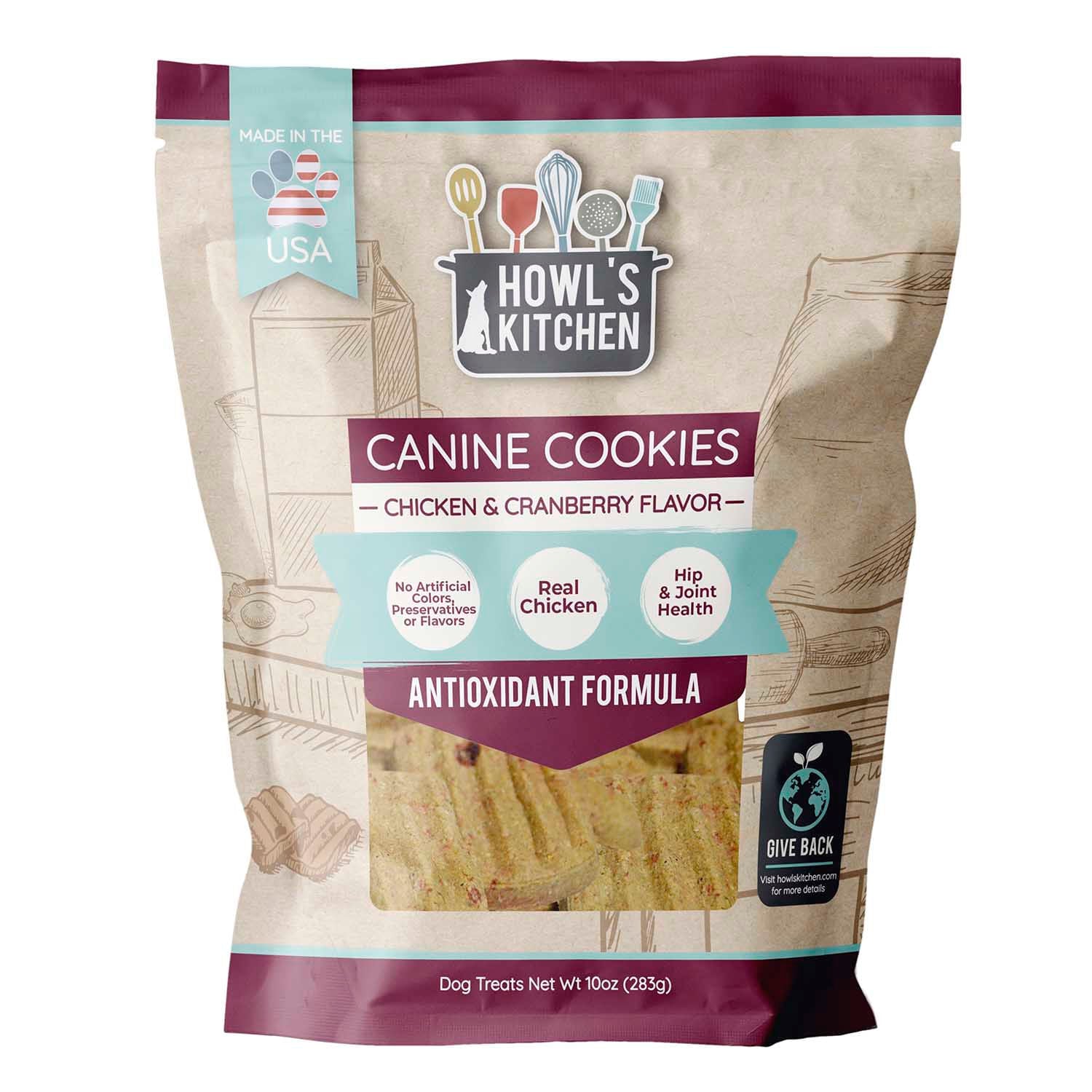 Howl's Kitchen Chicken & Cranberry Cookies, 10 oz - Pet's Shop