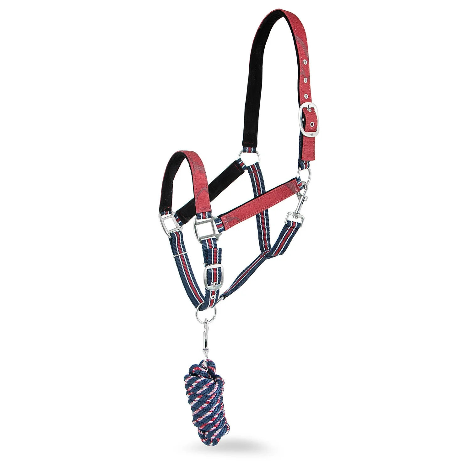 Poplar Head Nylon Horse Halter & Lead Matching Set, Full Size - Pet's Shop