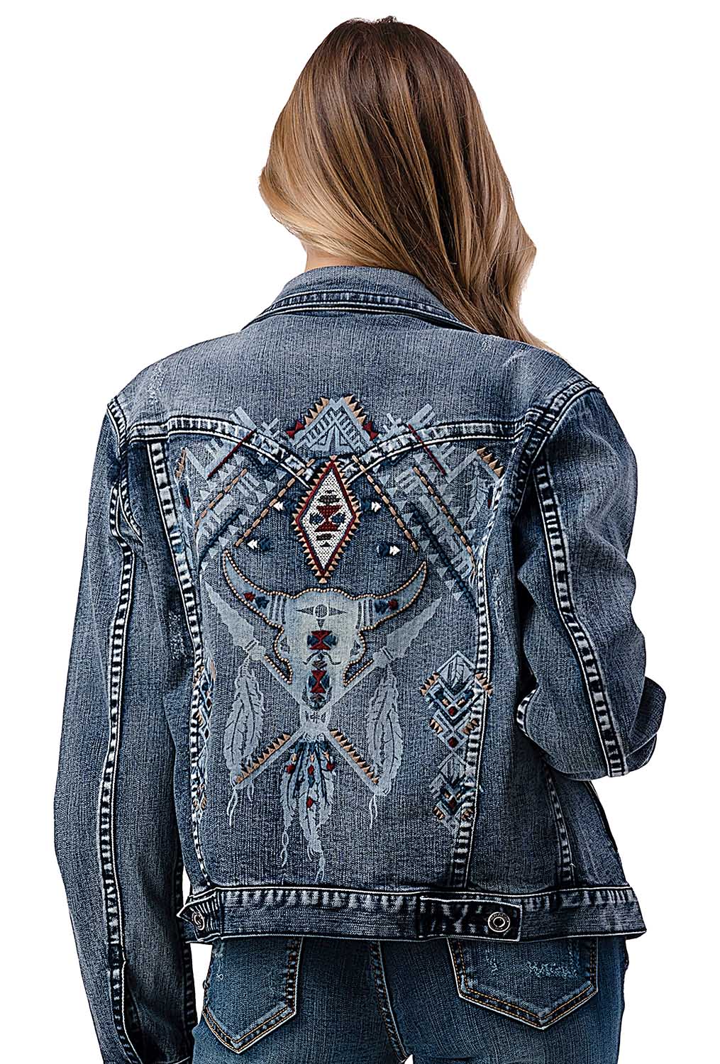 Grace in LA Steer Head Denim Jacket - Pet's Shop