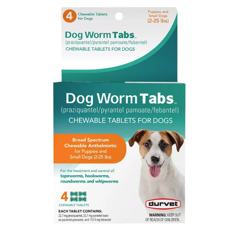 Dog Worm Tabs, Chewable Tablets - Pet's Shop