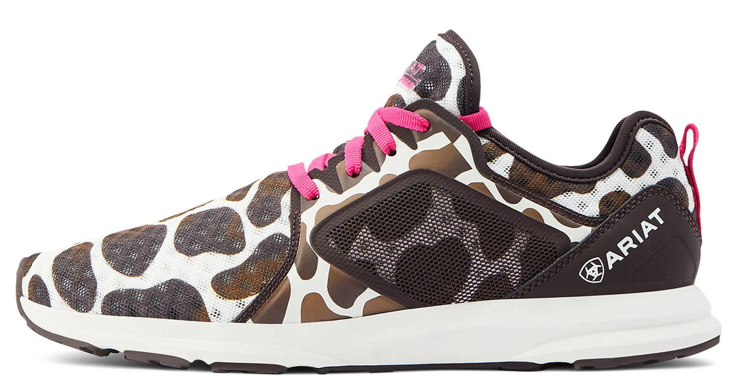Ariat Women's Fuse Tennis Shoes, Cow Print - Pet's Shop