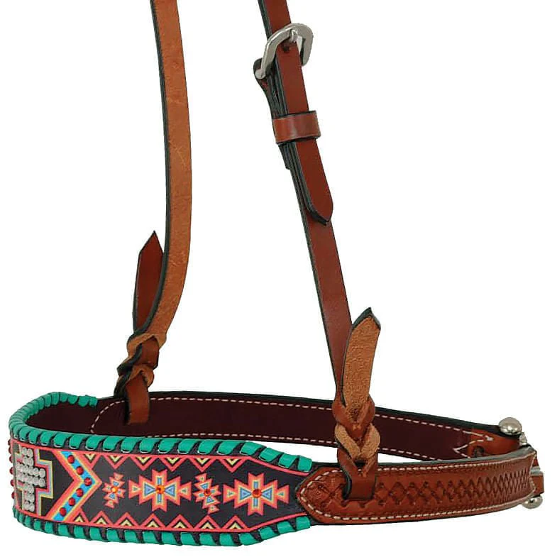 Rafter T Aztec & Cross Horse Noseband - Pet's Shop