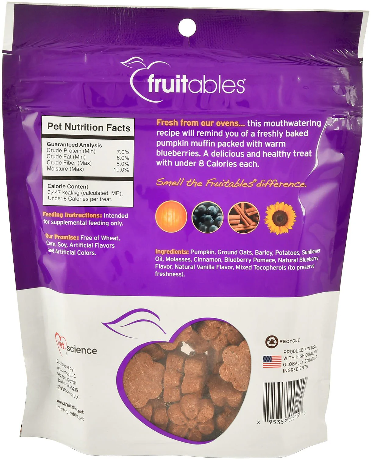 Fruitables Crunchy Treats, 7 oz - Pet's Shop