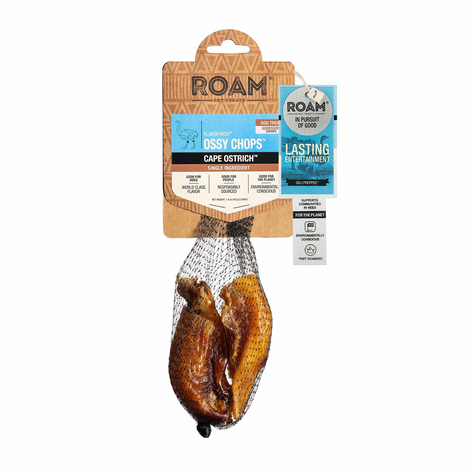 Roam Dog Treats Ossy Chops, 2pk - Pet's Shop