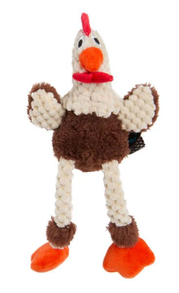 Brown Skinny Rooster Dog Toy - Pet's Shop