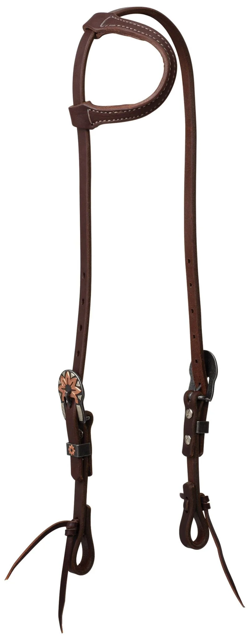 Weaver Working Tack Copper Flower Sliding Ear Headstall - Pet's Shop