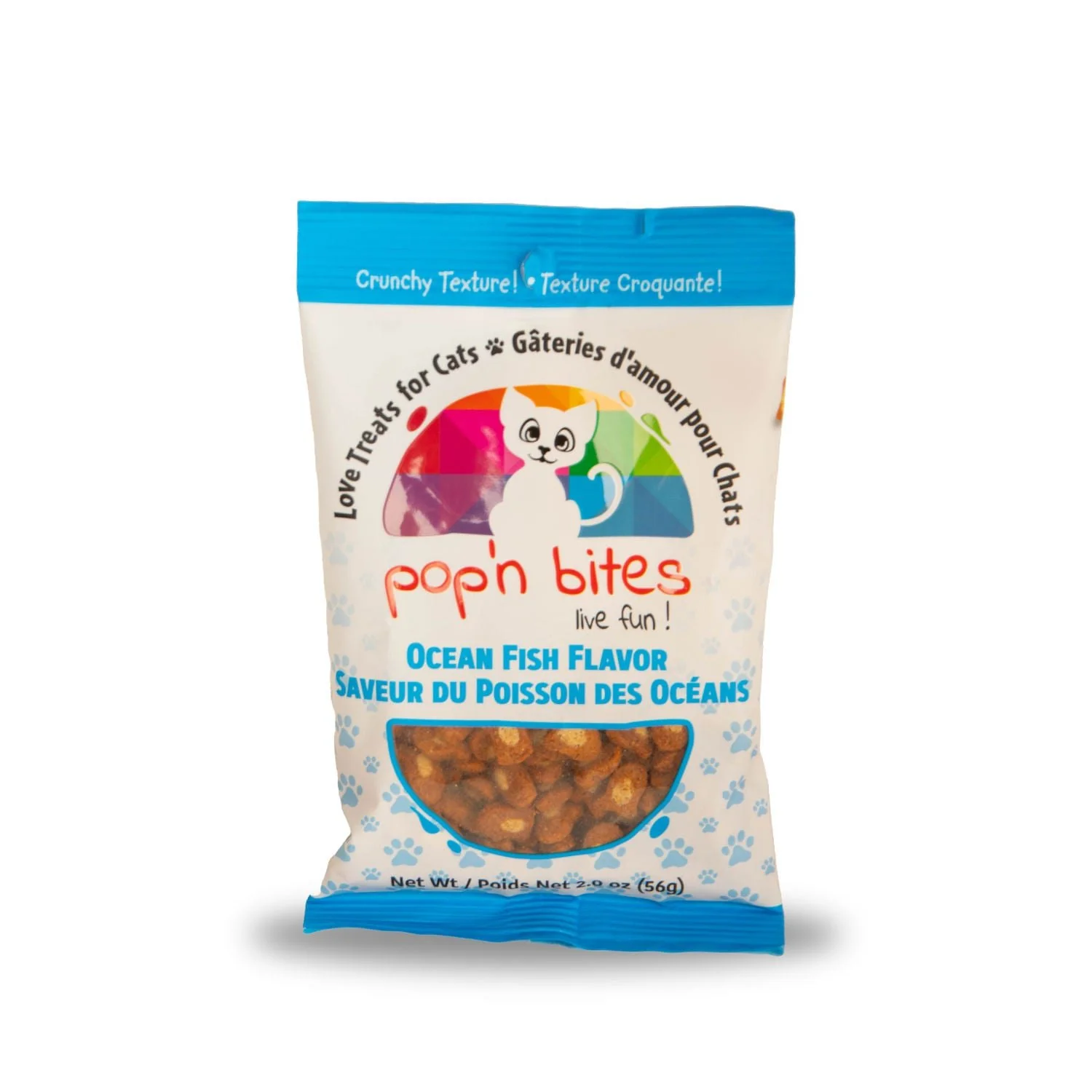 Pop'n Bites Ocean Fish Flavor Cat Treats, 2 oz - Pet's Shop