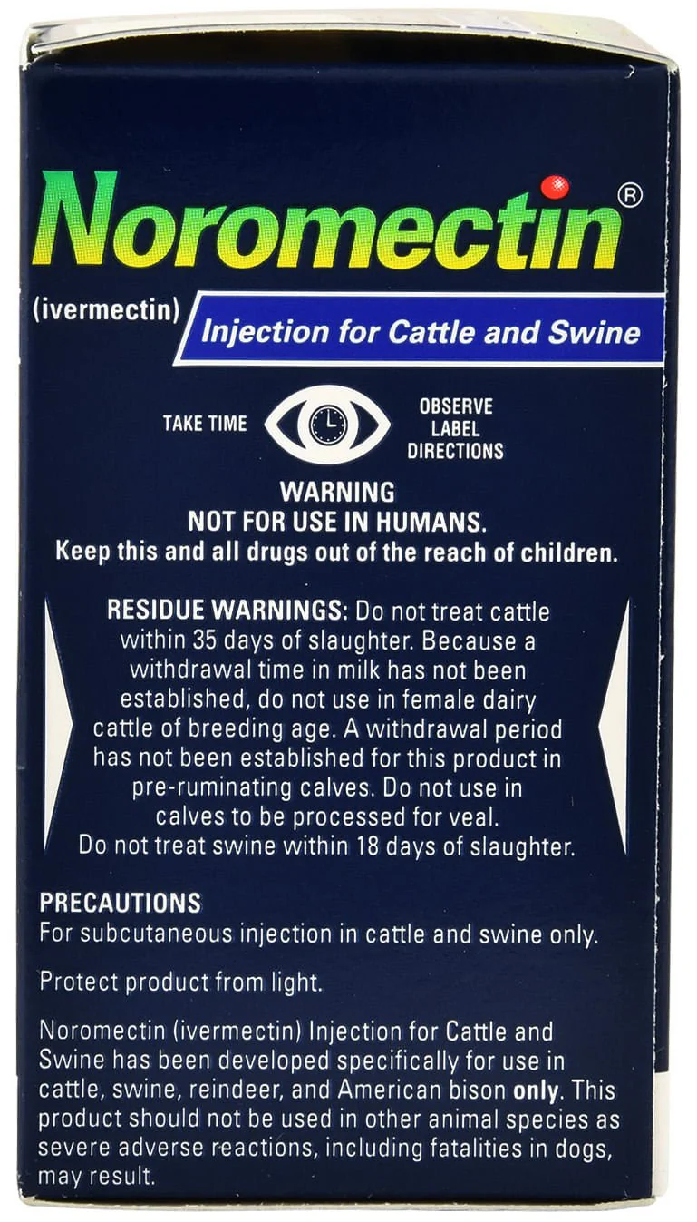 Noromectin Injectable Cattle & Swine Wormer (1% Ivermectin) - Pet's Shop
