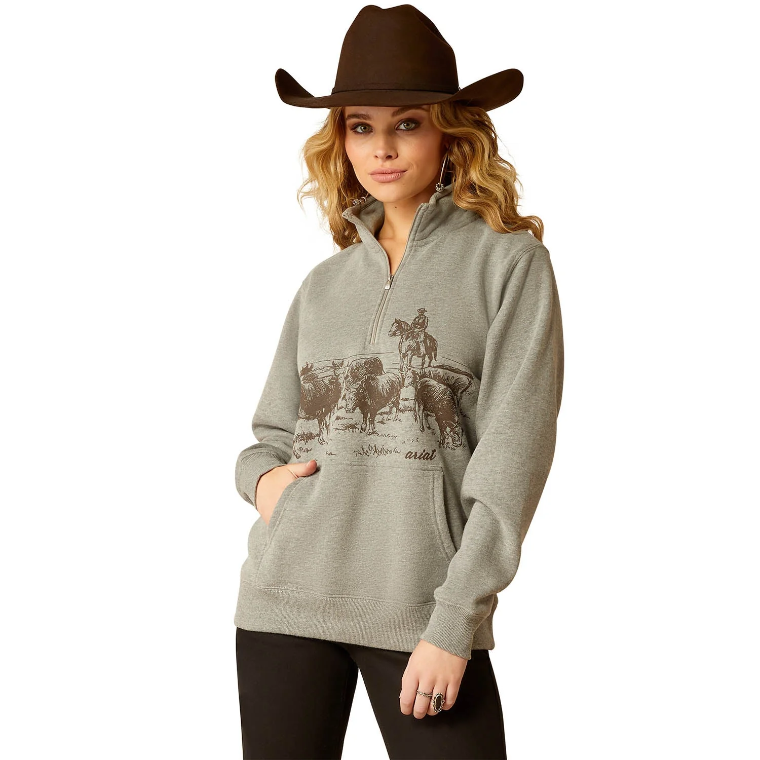 Ariat Women's 1/2 Zip Sweatshirt - Pet's Shop