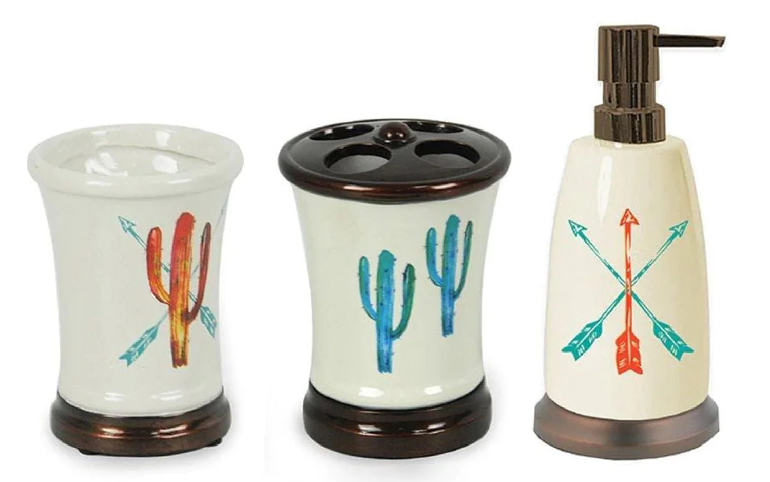 Cactus 3 Piece Counter Top Accessory Set - Pet's Shop