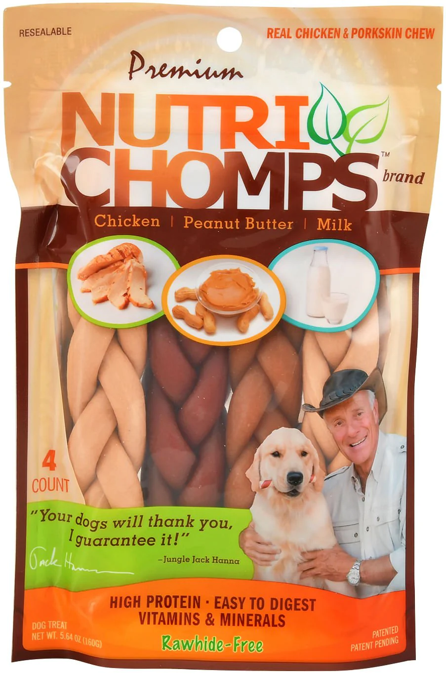 Nutri Chomps Premium Braids 4 count Variety Pack - Pet's Shop