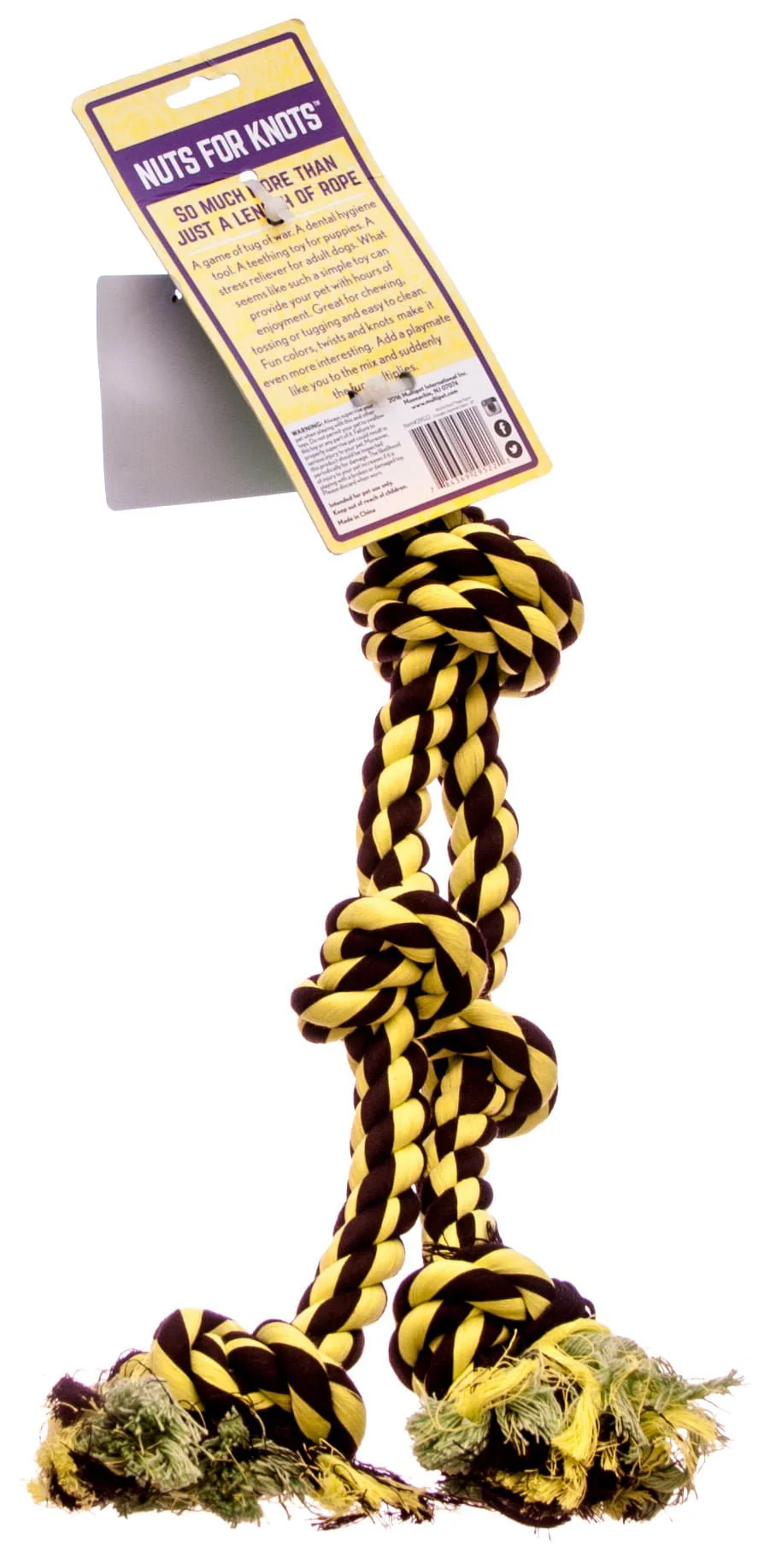 Nuts for Knots Rope Dog Tug Toy with 2 Danglers - Pet's Shop