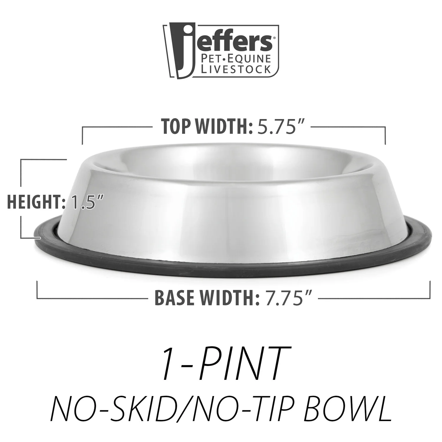 No-Skid/No-Tip Stainless Steel Pet Bowls - Pet's Shop