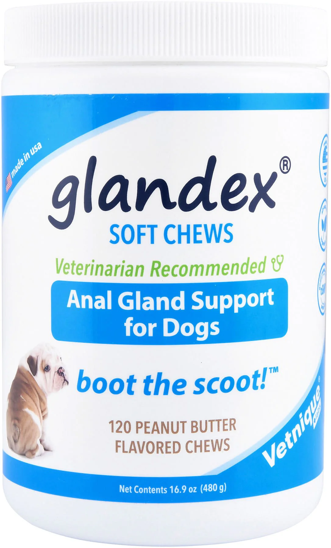 Glandex Soft Chews for Dogs, Peanut Butter - Pet's Shop