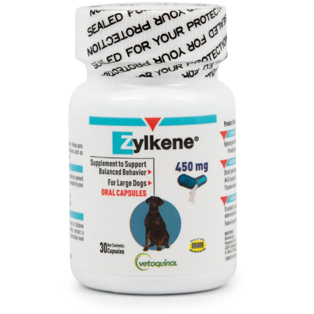 Zylkene Capsules Behavior Supplement for Dogs, 450mg,  30 Capsules - Pet's Shop