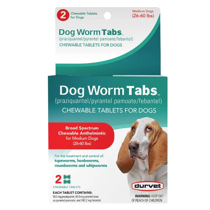 Dog Worm Tabs, Chewable Tablets - Pet's Shop