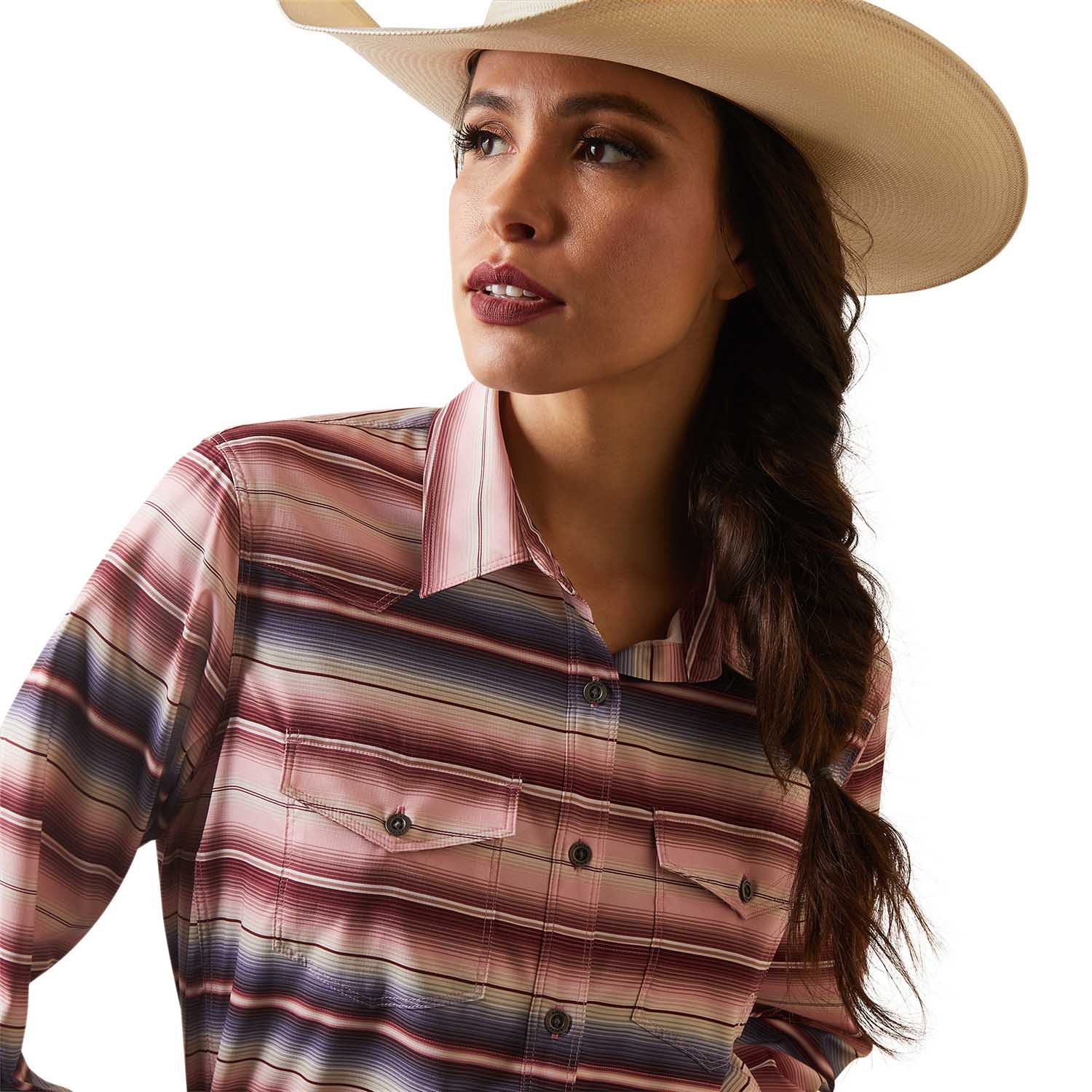 Ariat Women's Western VenTek Stretch Shirt, Reata Serape - Pet's Shop
