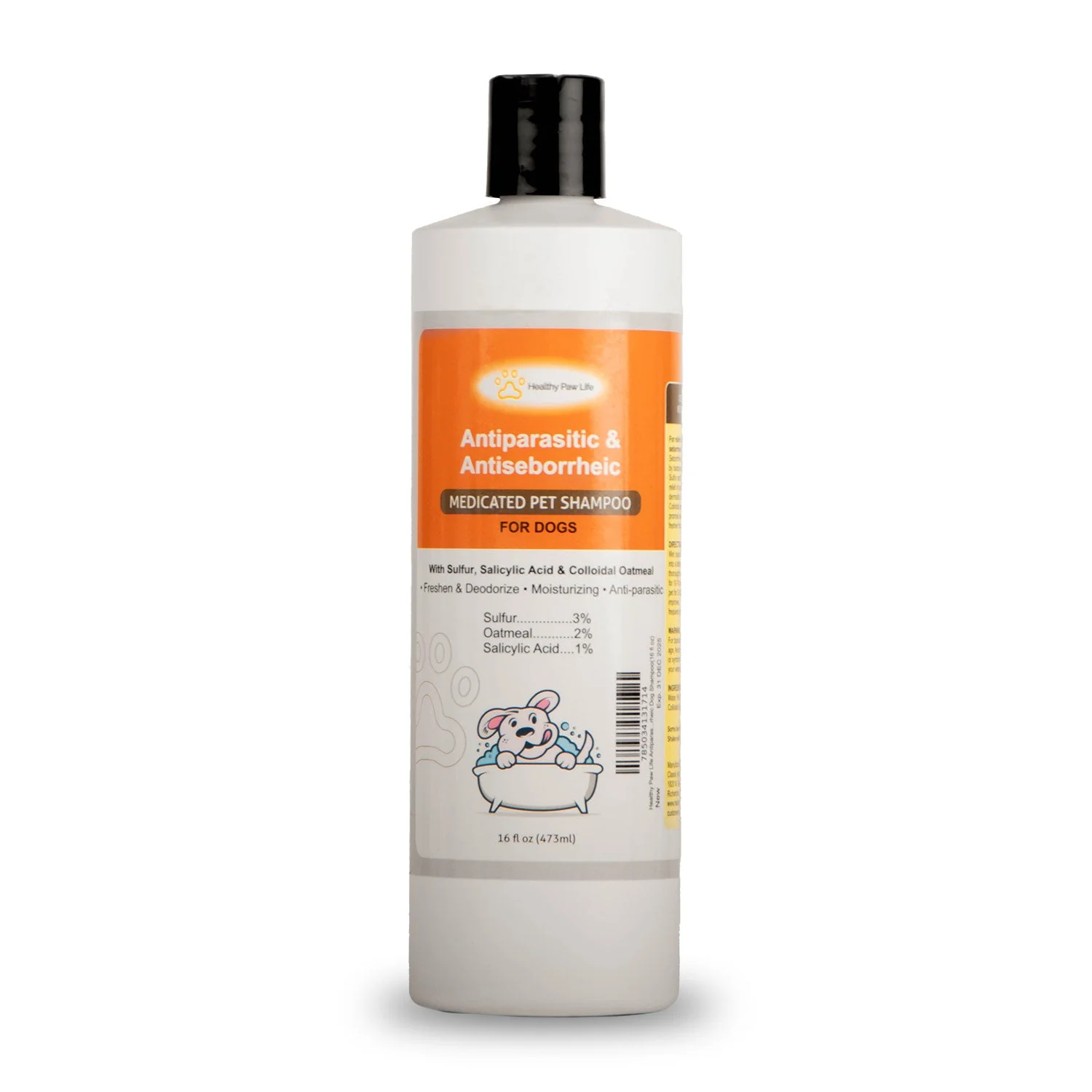 Healthy Paw Life's Sulfur, Salicylic Acid, Oatmeal Shampoo - Pet's Shop