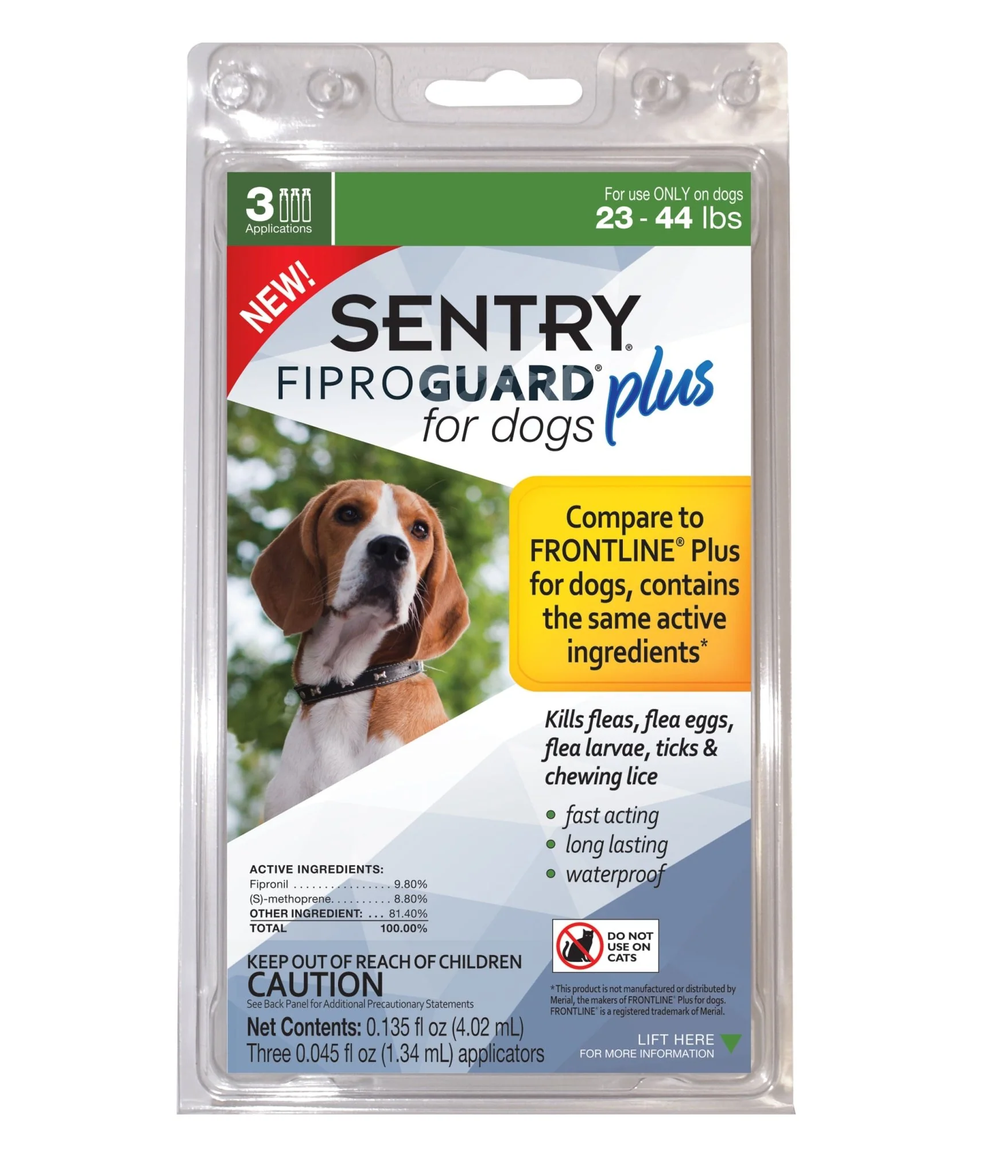 SENTRY Fiproguard Plus for Dogs, 3 Pack - Pet's Shop