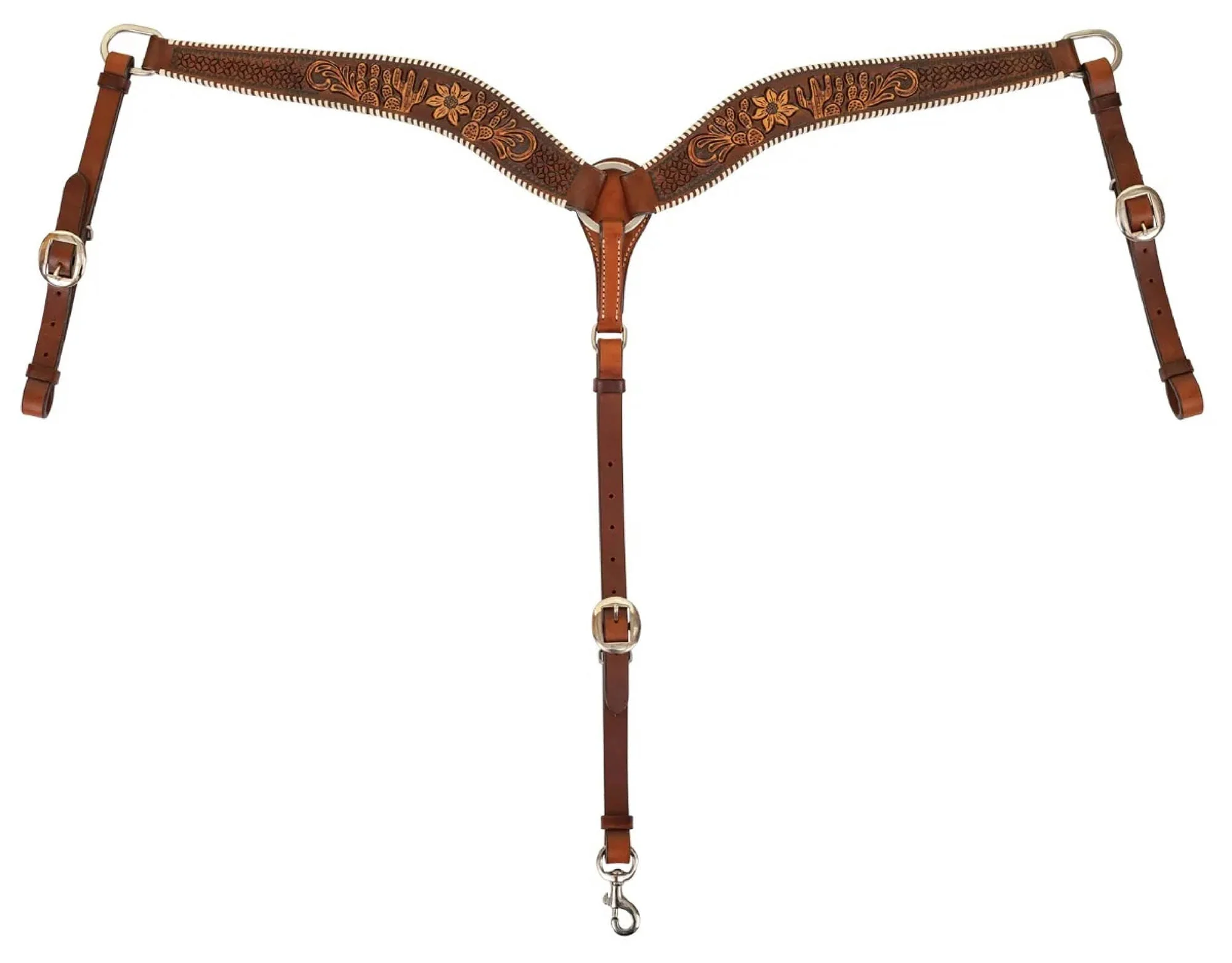 Circle Y Desert Rawhide Breast Collar, Full - Pet's Shop