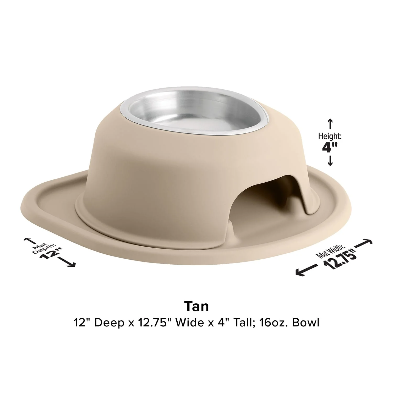 WeatherTech Single High Pet Feeding System, Stainless Steel - Pet's Shop