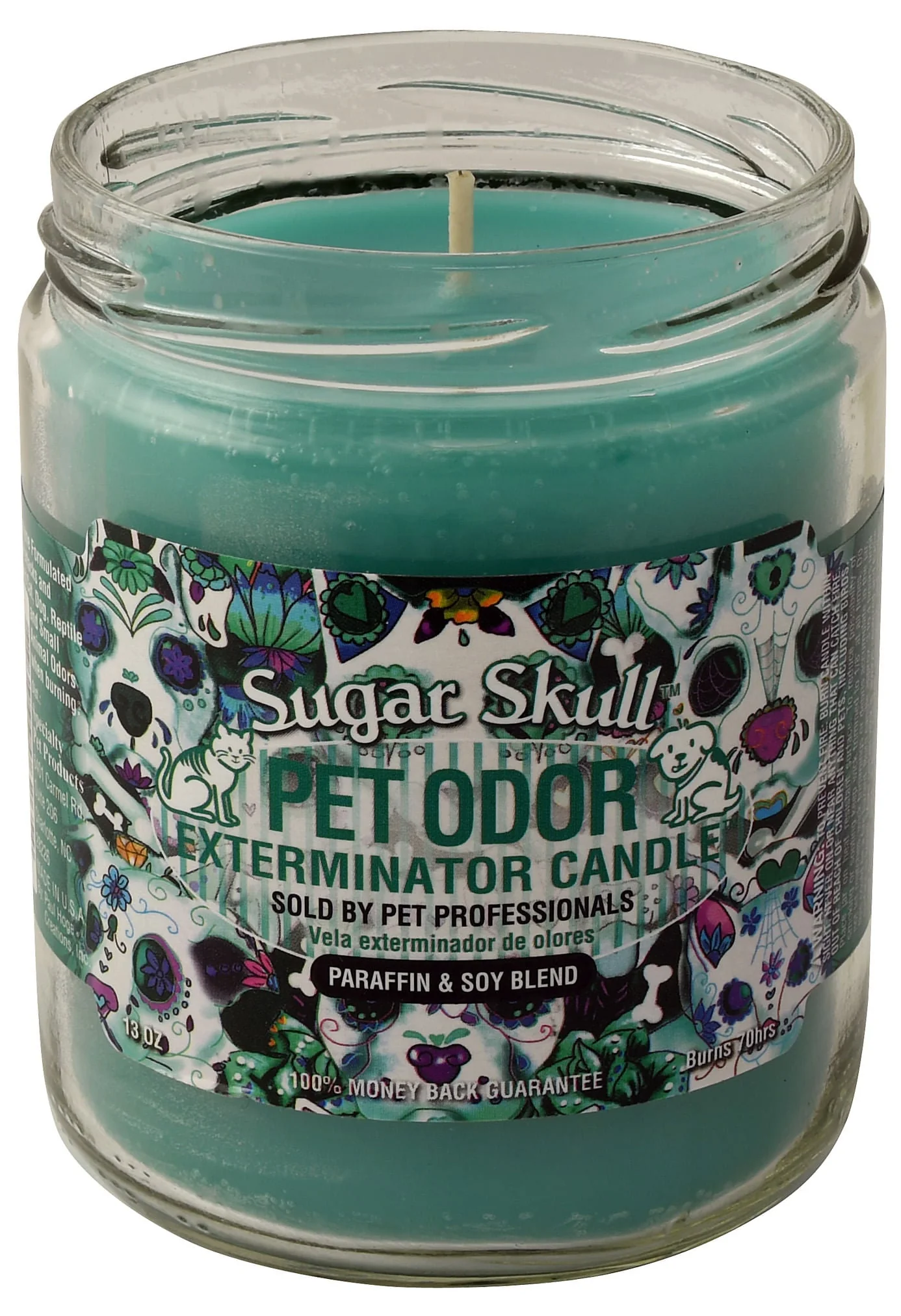 Pet Odor Exterminator Candle, Sugar Skull, 13 oz - Pet's Shop
