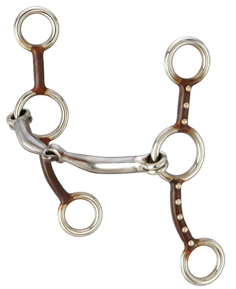 Antique Brown Dots Gag Snaffle - Pet's Shop