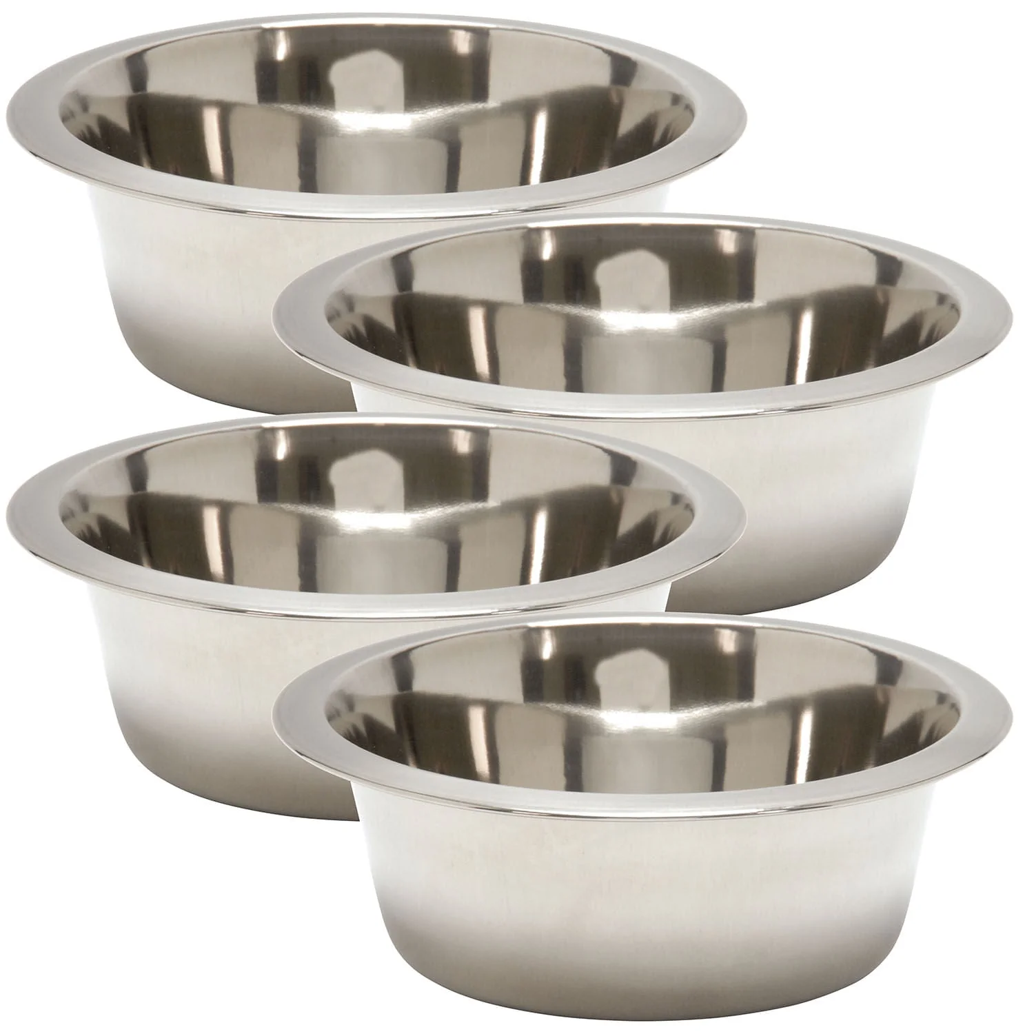 Standard-Weight Stainless Steel Food & Water Pet Bowls - Pet's Shop