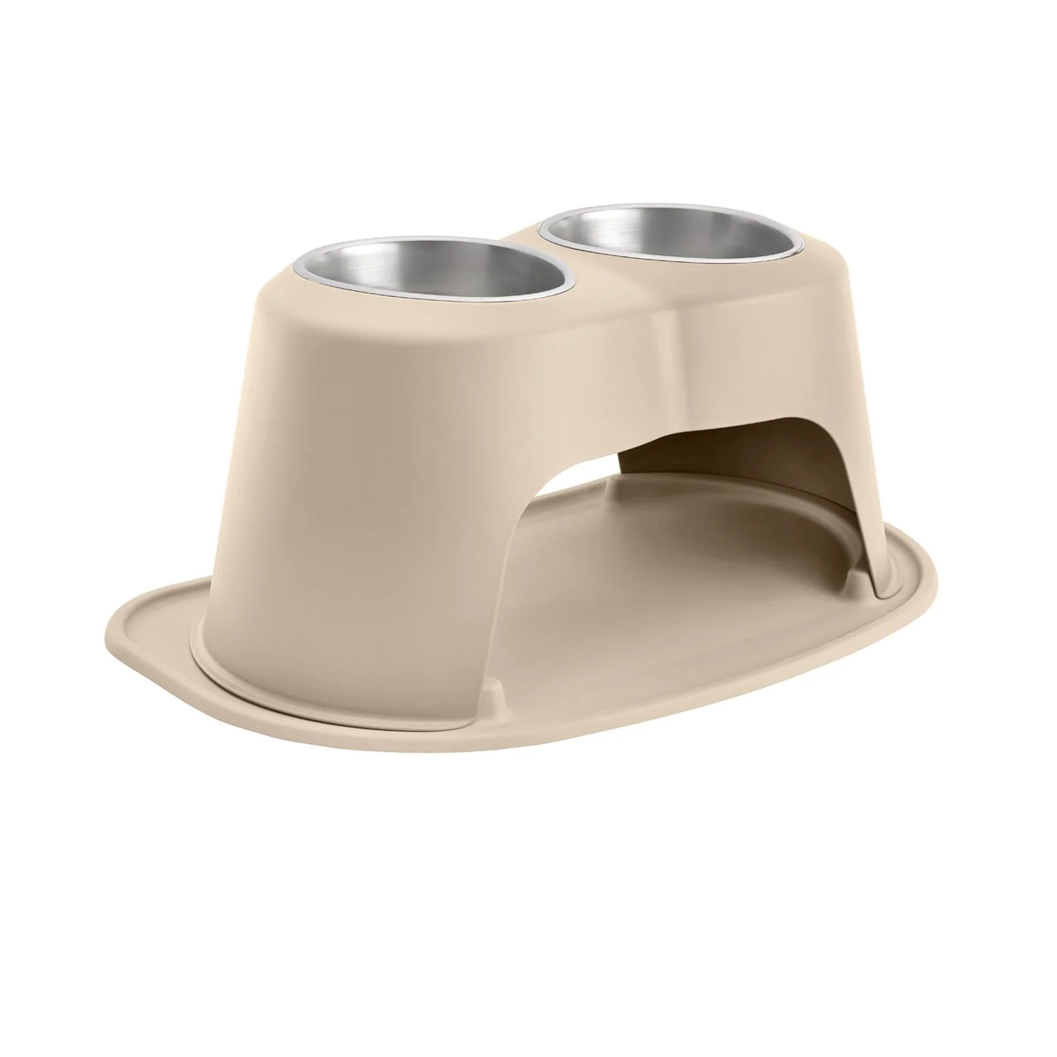 WeatherTech Double High Pet Feeding System, Stainless Steel - Pet's Shop