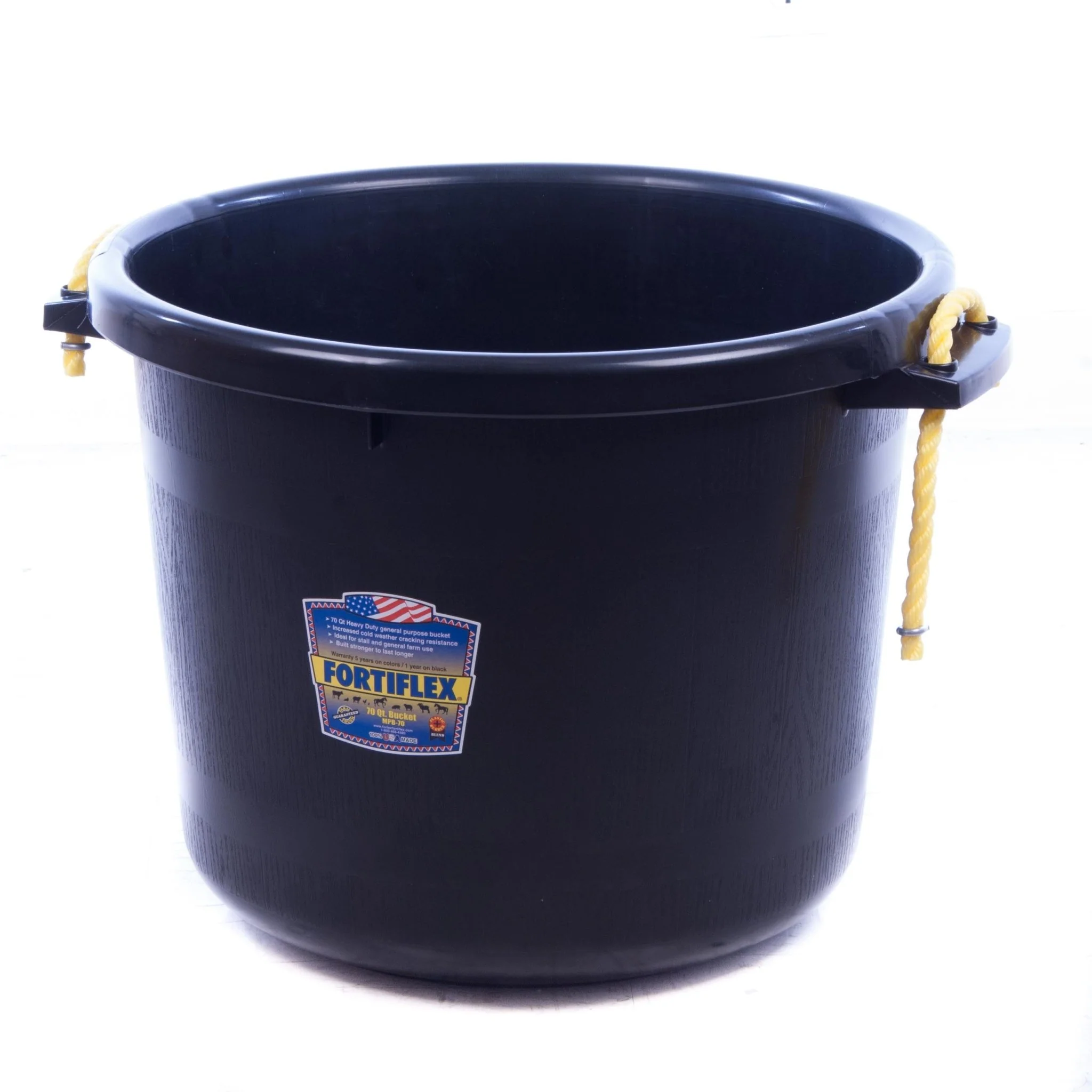 Fortiflex Muck Bucket, Black - Pet's Shop