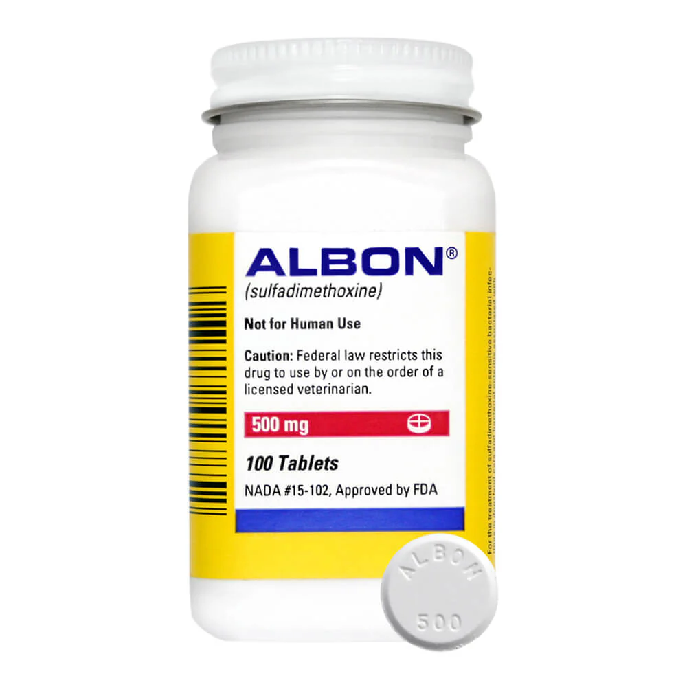 Rx Albon (sulfadimethoxine) Tablets for Dogs & Cats - Pet's Shop